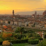 Sunset over florence